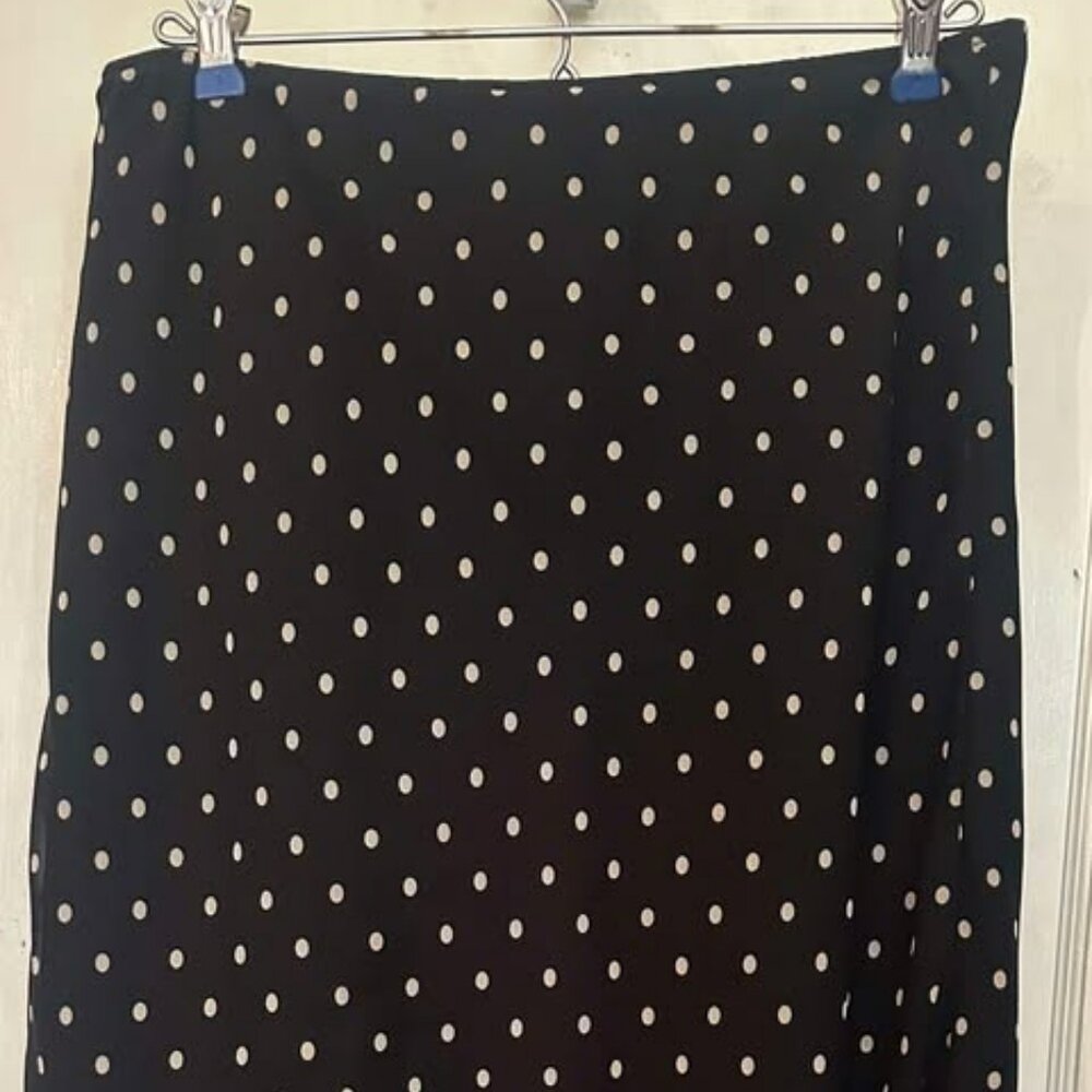 Polka Dot Skirt with Floun...